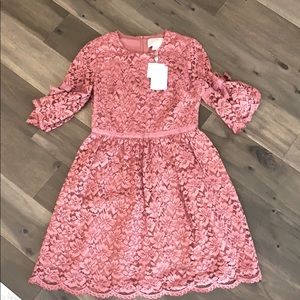 NWT Gal Meets Glam Rose Pink Lace Dress 12